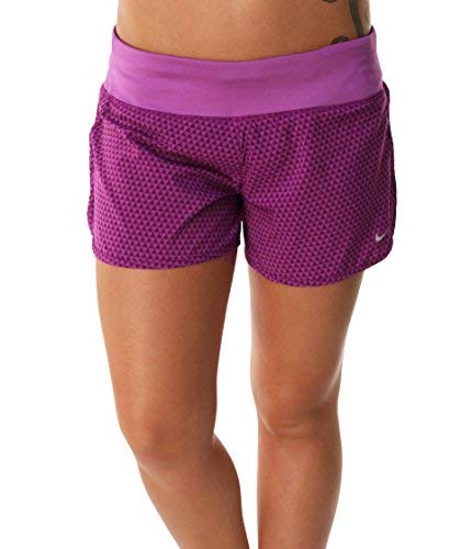 Nike Women's 2 inch Rival Running Shorts Dri Fit (L, Purple)
