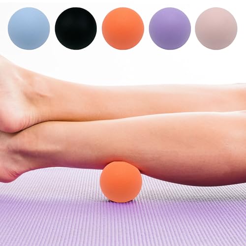 Massageball Faszienball Hart in Lacrosse Ball Größe für Rücken Beine Füße Hände. Triggerpunktball für Tiefengewebsmassage Myofasziale Muskel Entspannung Plantarfasziitis Yoga Pilates 2 Stück (Schwarz)