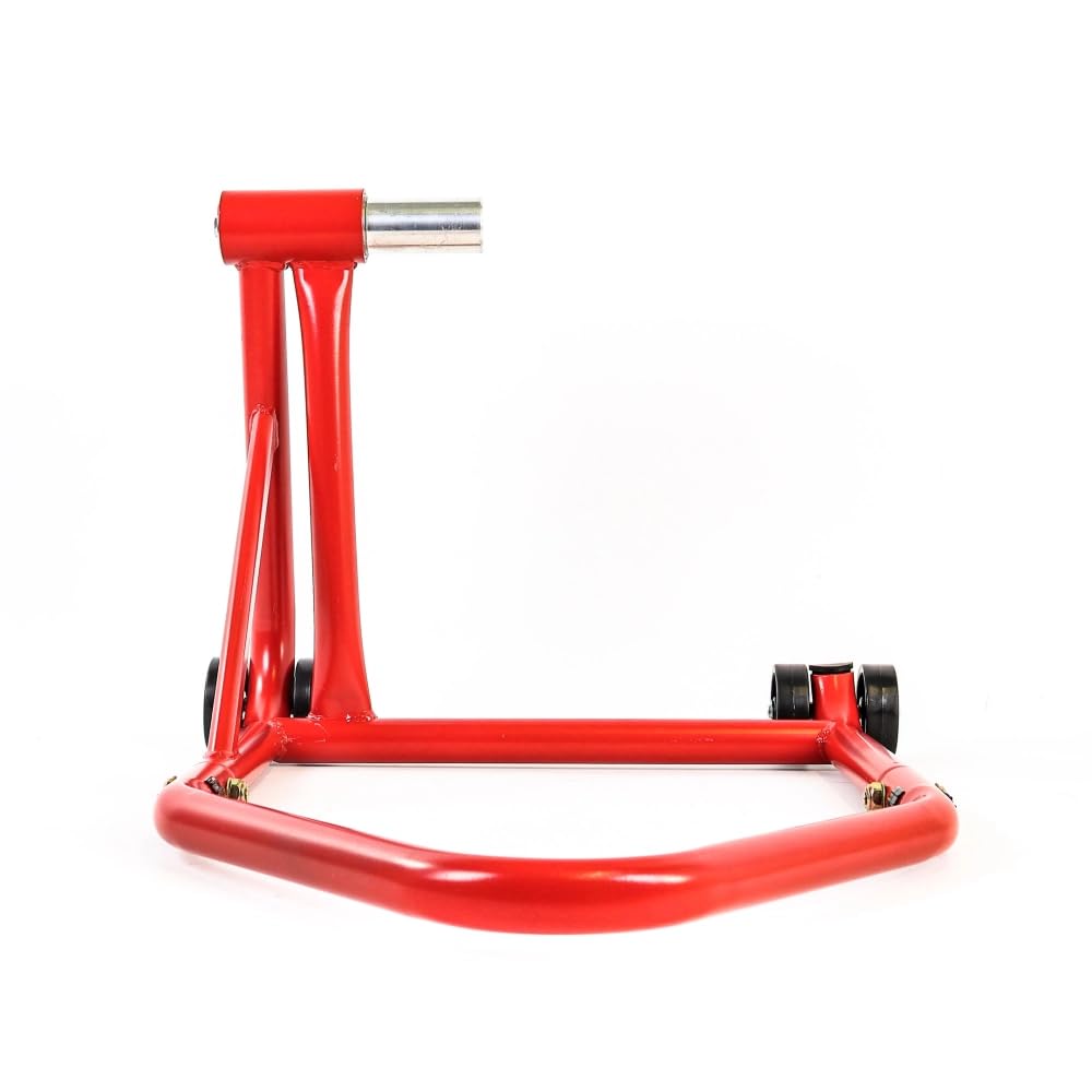 Béquille d'atelier Arriere monobras pour Levage Moto Triumph Tiger Sport Sprint Dayton 955 T595 Speed Triple 97-20/ KTM 1290 SP GT/R 14-23 en axe 27.5mm - Rouge