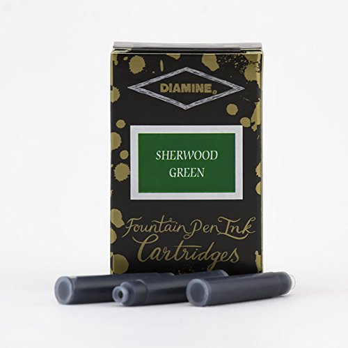 Diamine Fountain Pen Ink cartridges (18 Pack) – Sherwood Green