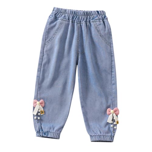 Toddler Girls Harem Jeans Elastic Waist Thin Denim Pants Loose Stretch Joggers for Babies & Toddlers Kids Swear Pants