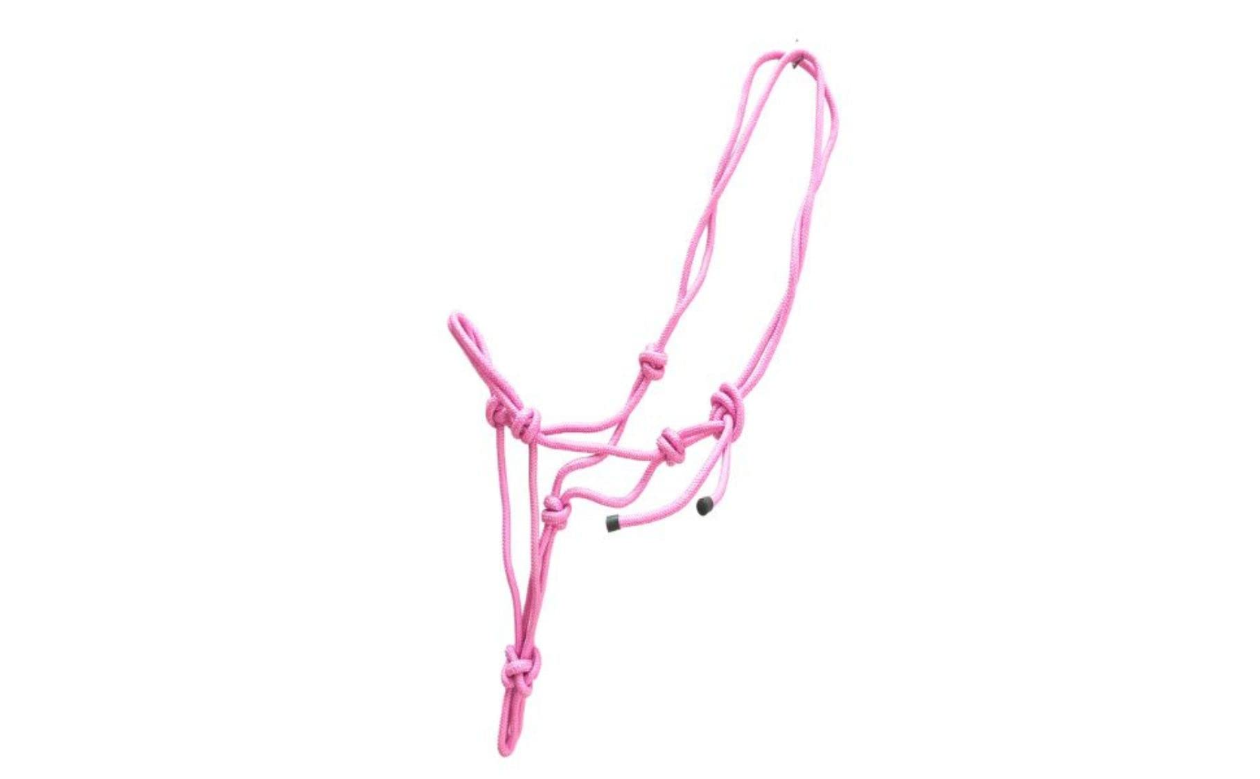 WILD RACE PP Horse Rope Halter Control Head Collar Natural Horsemanship 16 Colors (Light Pink)