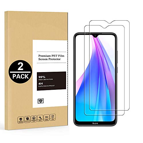 Coqin [2 Pack] Protector de Pantalla para Xiaomi Redmi Note 8T, Cristal Templado [2.5D Borde Redondo] [9H Dureza] [Alta Definicion] 0.33mm Screen Guard Tempered Glass Película Protectora Sin Burbujas