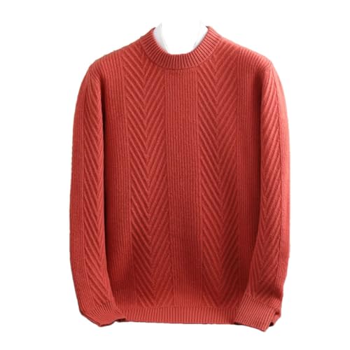 Men's Wool Sweater Solid Color Knitted Casual Business O-Neck Pullover Long Slim Fit Sleeved Sweater