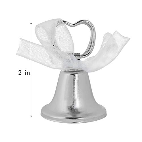 Silver Bell Place Card Holders For Table Numbers, Restaurant Menu, Weddings, Party Decoration (12 Pack) #TOP3