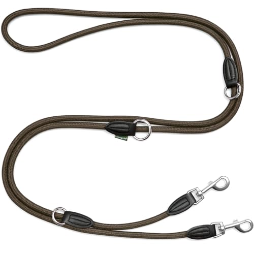 ZENOXO® Hundeleine - 2,2m - Schmutz & Wasserfest - Große & Kleine Hunde bis 120Kg - 3Fach verstellbar - Laufleine und Umhängeleine - Hundeleine leicht
