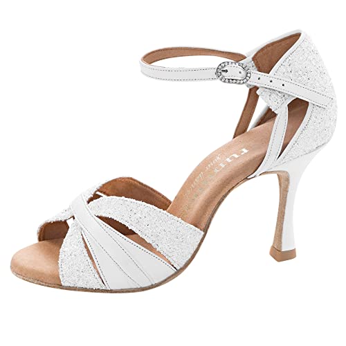 Chaussures de danse en cuir Rummos Elite Aura 004 fabriquées au Portugal avec talon flare de 7 cm