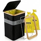 GROWZELT Gelber Sack Ständer 100L mit Deckel & Edelstahlring Geruchsabweisende Müllsackständer ist Extrem Robust | EIN Langlebiger Gelber Sack Ständer für Ihre Mülleimer Küche