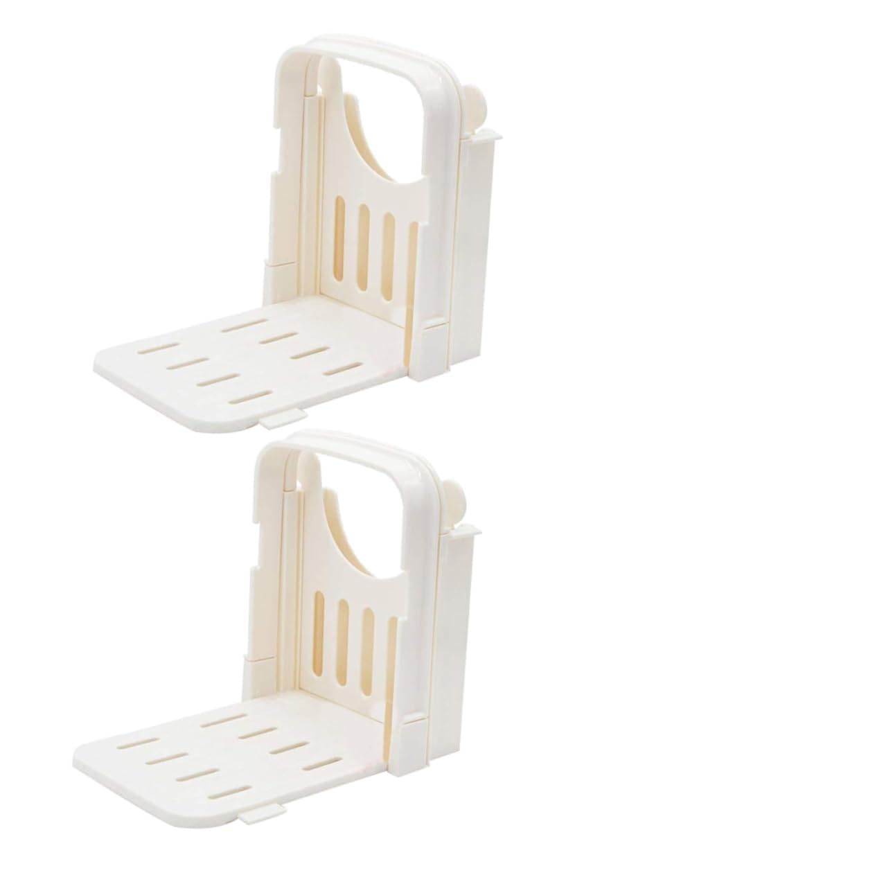 cabilock 2pcs foldable plastic loaf slice cutter space saving toast slicer for uniform sandwich bread cutting for bagels ham cheese and vegetables material