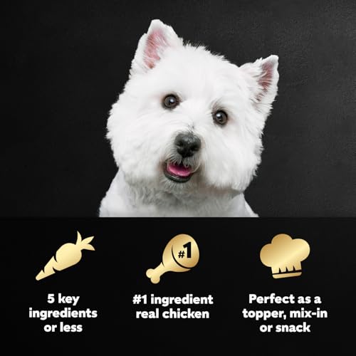 Image of Cesar Simply Crafted Dog Food Topper, Chicken & Sweet Potato, 1.3 oz, 10 ct | Real chicken #1 ingredient, no by-products or artificial flavors, slow-cooked, 4 key ingredients, single-serve tubs