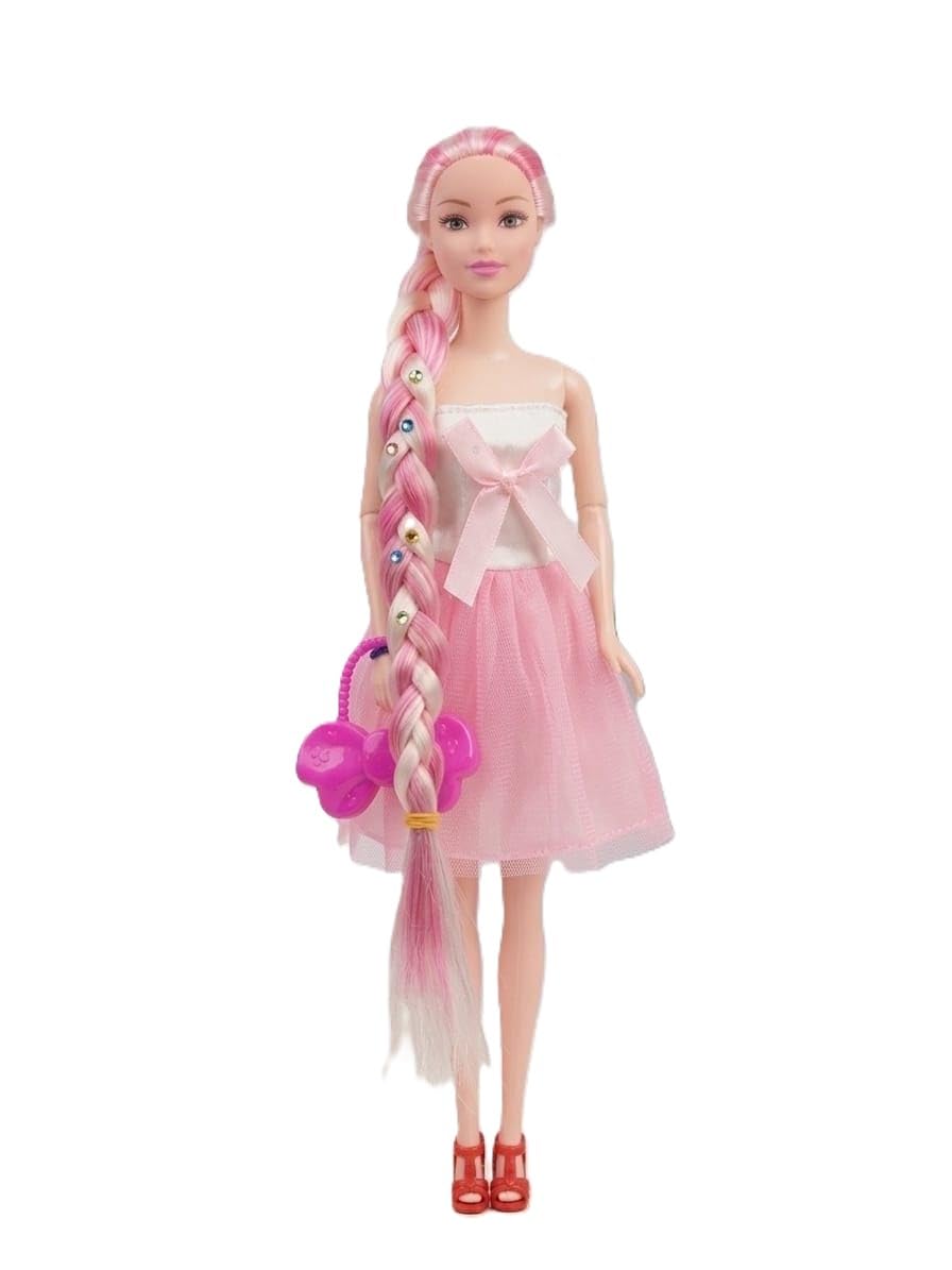 Niku Beautiful Doll in Pink Dress for Girls | Doll Toy with Moveable Arms, Legs, Elbow, Knee & Wrist for Girls (Doll with Accessories) | Signature Clothing with Sandals and Purse | Best Birthday Gift-image-22