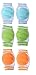 #1 Premium Quality Infant Toddler Baby Kneepads + 2 FREE Ebooks, Knee Elbow Pads Crawling Safety Protector, Breathable Adjustable Elastic Unisex, By Kiddo Care! (6 pack (Orange Blue Green))