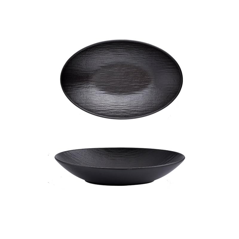 Platos de Camping Vajilla Cuencos y platos Platos de sopa de cerámica Platos de verduras Platos de comida occidental de gran capacidad Platos de pescado Platos for bolas de masa Plato Decorativo(B)