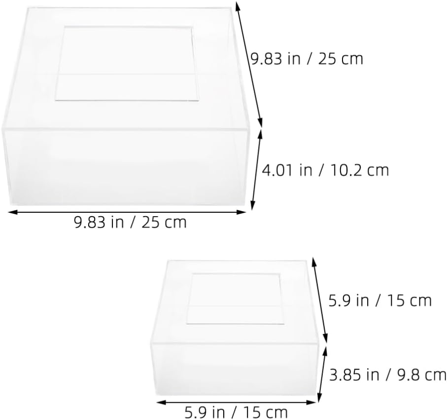 Luxshiny 2pcs Acrylic Cake Display Stand Stackable Fillable Risers for Wedding and Dessert Table for and Pastries