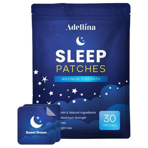 Adellina Sleep Patches for Adults Extra Strength: Sleep Support Patches for Men and Women - Better All Natural Cruelty Free Sleep Aid Alternative 30 Patches Cover