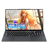 15.6 inch Gaming Laptop, Laptops with Core (up to 3.40GHz), Laptop Gamer 16GB RAM 512GB ROM, FHD 1920 x 1080, Win 11 Pro Traditional Laptops Computers with WIFI BT 5.0 Netbook For Student Busines