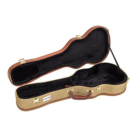 Kinsman KUX12 Concert Deluxe Ukulele Wooden Case with Tweed Covering Cover