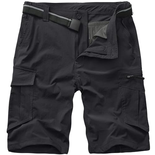 Toomett Mens Hiking Cargo Shorts Quick Dry Lightweight Travel Fishing Camping Golf Shorts with Multi Pockets