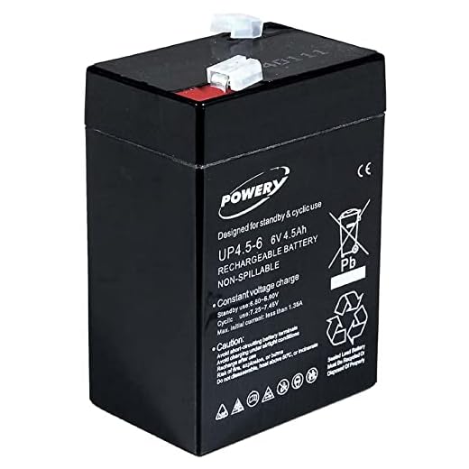 akku-net Blei-Gel Akku 6V 4 5Ah Lead-Acid Schwarz