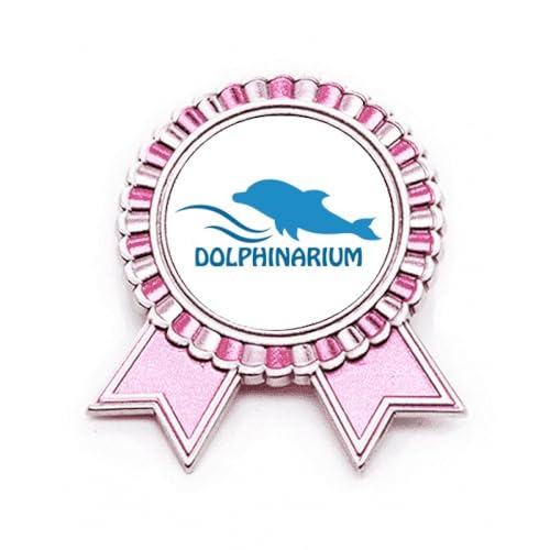 Broche dauphin rose en métal Blue Ocean, un bijou élégant taille M