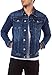 Produktbild Redbridge Jeansjacke Herren Denim Übergangsjacke Baumwolle mit Taschen und Knopfleiste Dunkelblau L