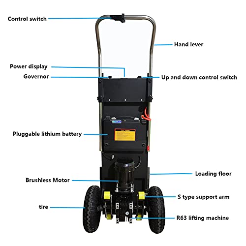 Sackkarre Treppensteiger Elektrisch, Klappbarer Rollwagen Mit S-förmigem Tragarm, Geeignet Zum Tragen Von Schweren… – Bild 4