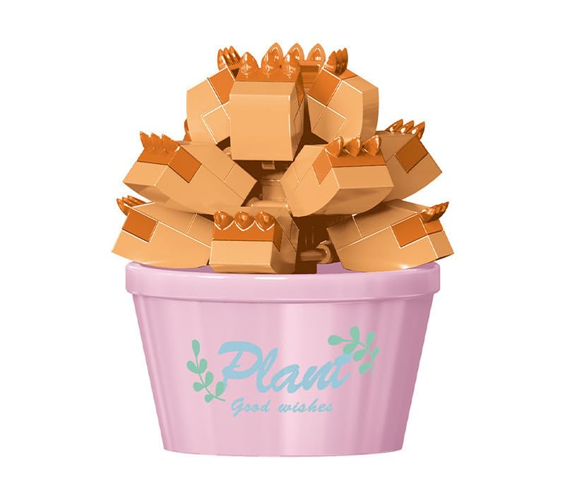 Pezicco Bloques de Construcción,Juguetes de Construcción Flores Puzzle Bricolaje Juego de Bloques Decoración Recogida Regalos Creativos (56PCS)