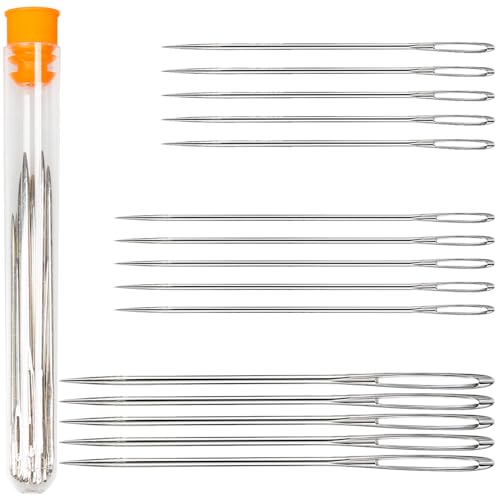 Hekisn Large Eye Sewing Needles, Sewing Needles, Stainless Steel Embroidery