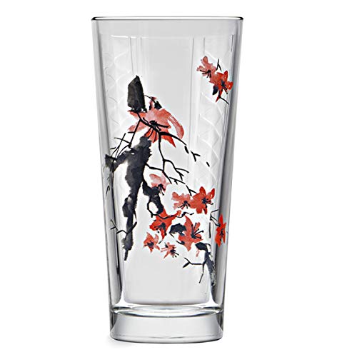 Libbey - Niho - Longdrinkglas, Cocktailglas - Kirschblüten - 360 ml - japanische Motive