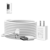 Ayotu 16ft/5m Charger Cable for Ring Stick Up Cam Battery/Plug-in, Weatherproof Power Cord Keep Ring Camera Charged, White