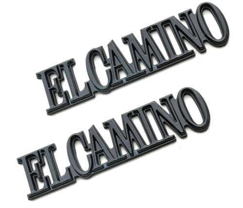 Image of 2Pcs Fit for 1978-1987 El Camino Quarter Panel Emblem 3D Badge Nameplate Letter Replacement for El Camino (Gloss Black)