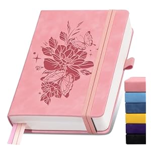 Lined Journal Notebook 365 Pages, A5 Leather Journals for Writing Women & Men, Hardcover Notebook with 100GSM Thick Paper, Daily Journal Notebook for Travel, Work, School, Note Taking, College Ruled