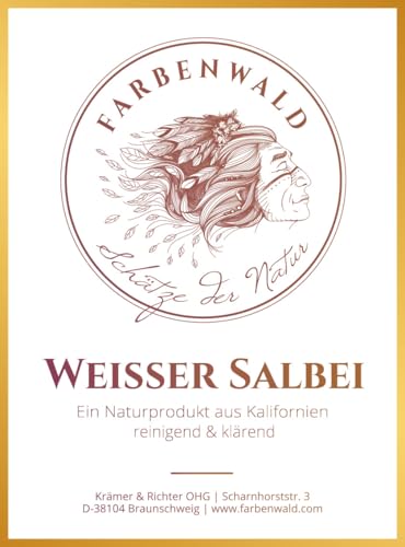 Weißer Salbei Farbenwald – 3 Bündel Räucherwerk aus Kalifornien, ca. 11 cm lang