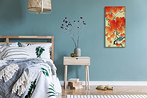 Horloge sur Toile Prestige 30x60cm Art Moderne Horlogerie Silencieuse Ivy Rouge