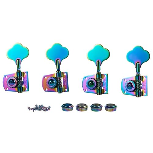 Cloverleaf - Afinadores para guitarra de bajo 4L para zurdos, cabeza de afinación de bajo, clavijas para...