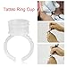Ink Cup, 100/200/500pcs Disposable Plastic Eyebrow Nail Art Ink Rings Pigments Holder Container Cup Medium Size (100pcs)