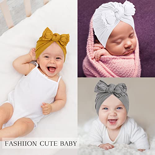 Weradau Baby-Girls Turban,Baby Girl Hat,Turban Hats For Infant Toddlers Girls, Baby Turban Hats With Bow Cap #TOP6