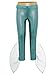 Hedmy Girls Mermaid Flare Pants Gold Trim Waist Clothes Fish Scale Print Long Pants Ruffled Overlay Dance Suit Mint Green 16 Years