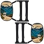 Black Towing Mirrors 2 Pcs Universal Trailer Clip on Mirror Side Mirror Extensions for Towing Adjustable 360 Degree Rotation Extends Camper Towing Mirrors for Car Truck
