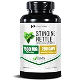 Healthfare Stinging Nettle Root Extract 7500mg | 200 Vegan Capsules | Extra Strength Herbal Supplement | Supports Prostate, Urinary & Hair Health | Non-GMO, Gluten-Free | Made in USA