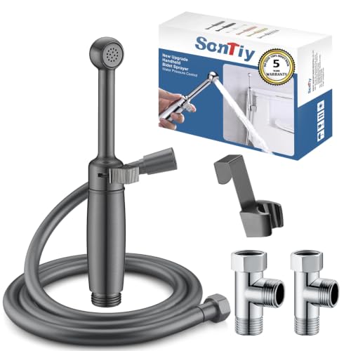 Bidet Sprayer for Toilet, SonTiy Handheld Bidet Spray Shower Cleaning Shattaf Set Bidet Attachment for Toilet UK Seat,Bathroom,Baby Cloth Diaper,Personal Hygiene,Solid Brass