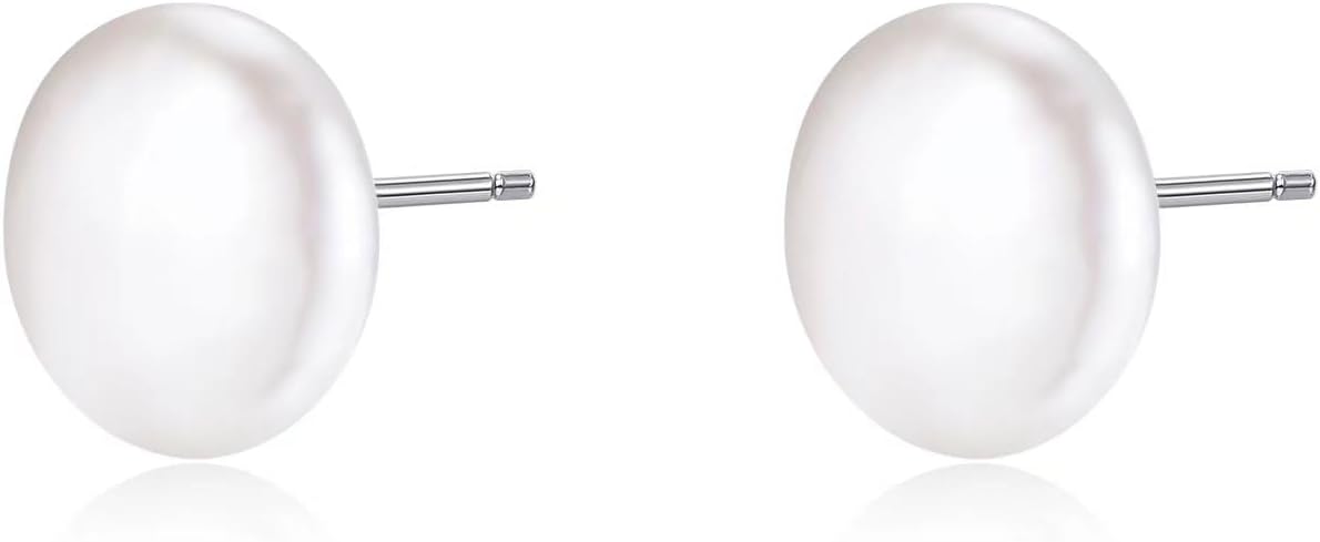 Natural Freshwater Pearl Stud Earrings for Women, Dainty Star/Lover Hear Charm Pendant Baroque Pearl Ear Jewelry Studs, Minimalist Gold Pearl Earrings Eardrop for Mom Lover Her