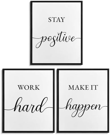 Motivational Wall Art Decor, Stay Positive Work Hard Prints Posters for ...