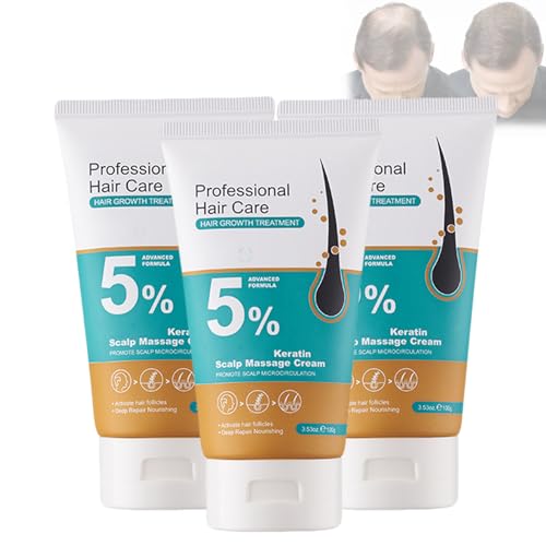 Image of Kormesic Professional Hair Care, 5% Hair Growth Scalp Massage Cream, Fast Regrowth & Strengthens Hair Roots, for Men & Women (3PCS)