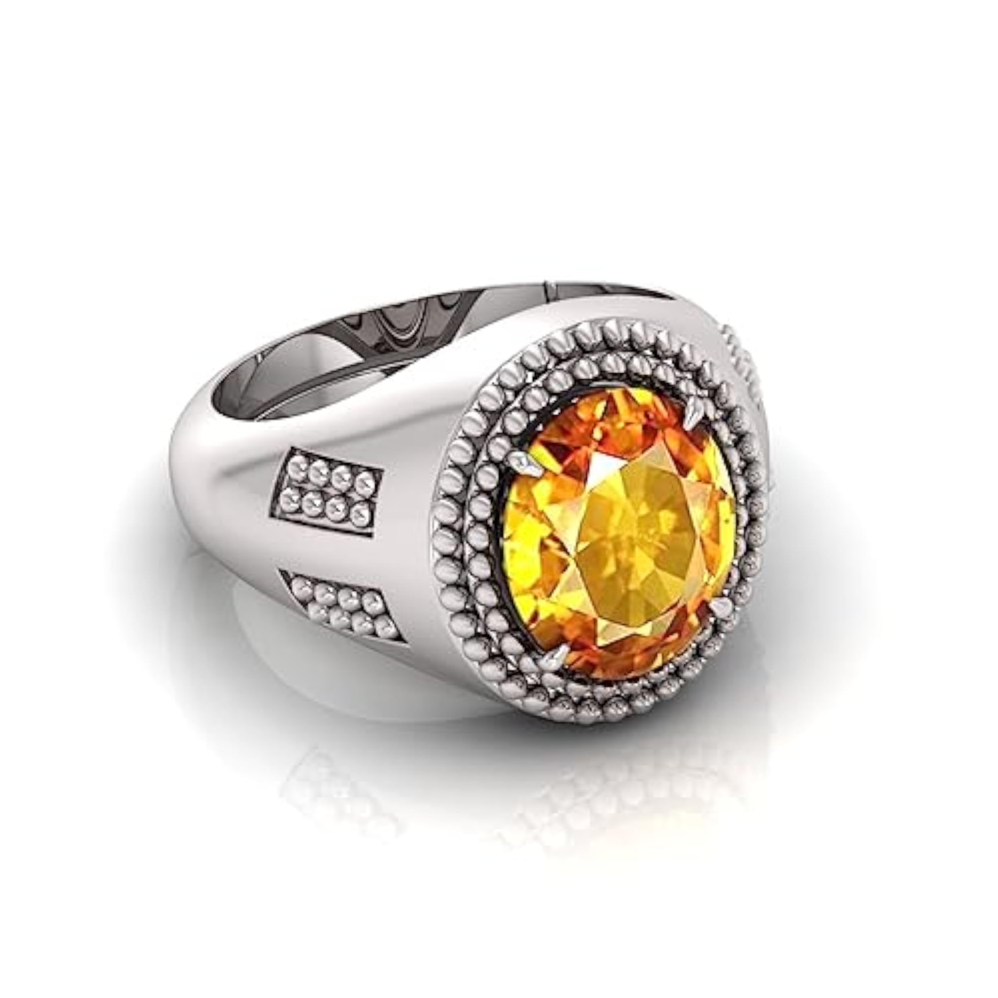 7.25 Ratti Yellow Sapphire Adjustable Ring, Certified