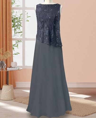 Lace Applique Mother of The Bride Dresses for Wedding Chiffon Formal Dresses with Jacket3