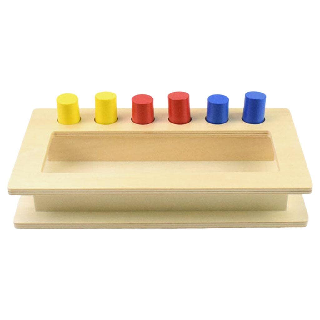 Caja de Permanencia Caja Monedas Madera Juguete Educativo Bebé Niños Preescolar Desarrollo Coordinación Manual Seguro Borde Suave Ade, Multicolor