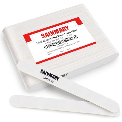 Professional Disposable Small Nail Files 180/240 Grit Double Sided White Emery Boards for Nails Manicure Pedicure Tools 50Pcs