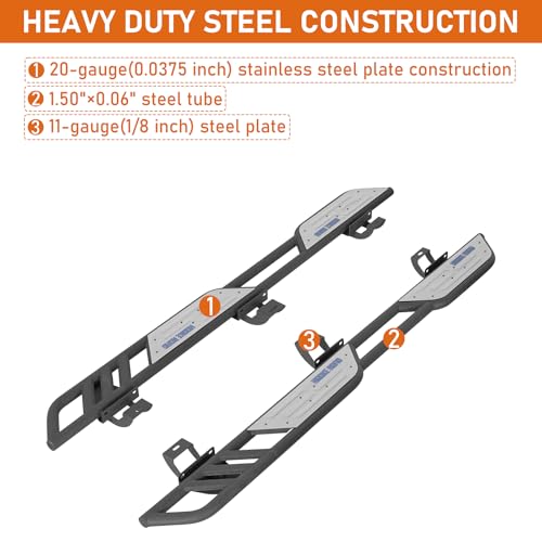 Estribos laterales 6'' para Jeep Wrangler JL 2018-2026 miniatura 6