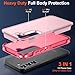 zapica Designed for Samsung Galaxy S22 Case, [Military Drop Protection] [Dual Layer Structure Design] Heavy Duty Shockproof Non-Slip Phone Cover for Galaxy S22, Light Pink